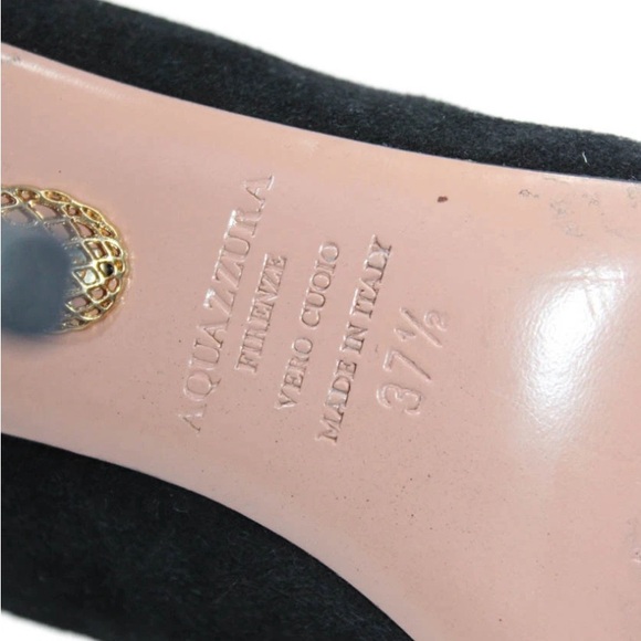 Aquazzura Black Lace-Up Stiletto Heels 7.5 - Picture 9 of 9